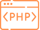 An illustration representing PHP, a popular web development language used for creating dynamic websites and applications.