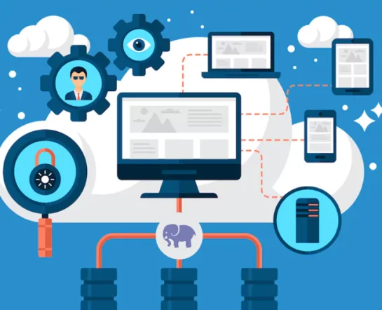 Visual representation of PHP's impact on modern web development with various devices.